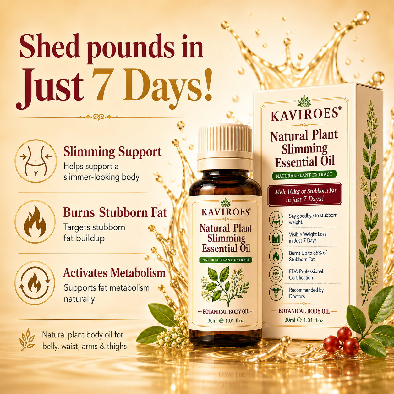KAVIROES® Natural Plant Slimming Essential Oil