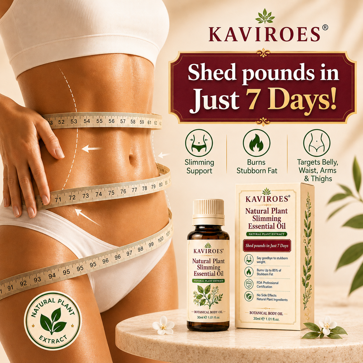 KAVIROES® Natural Plant Slimming Essential Oil